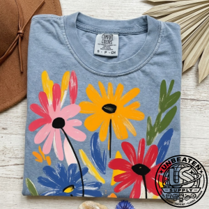 Comfort Colors Spring Shirt Colorful Floral T-Shirt 2 Comfort Colors Spring Shirt Colorful Floral T-Shirt