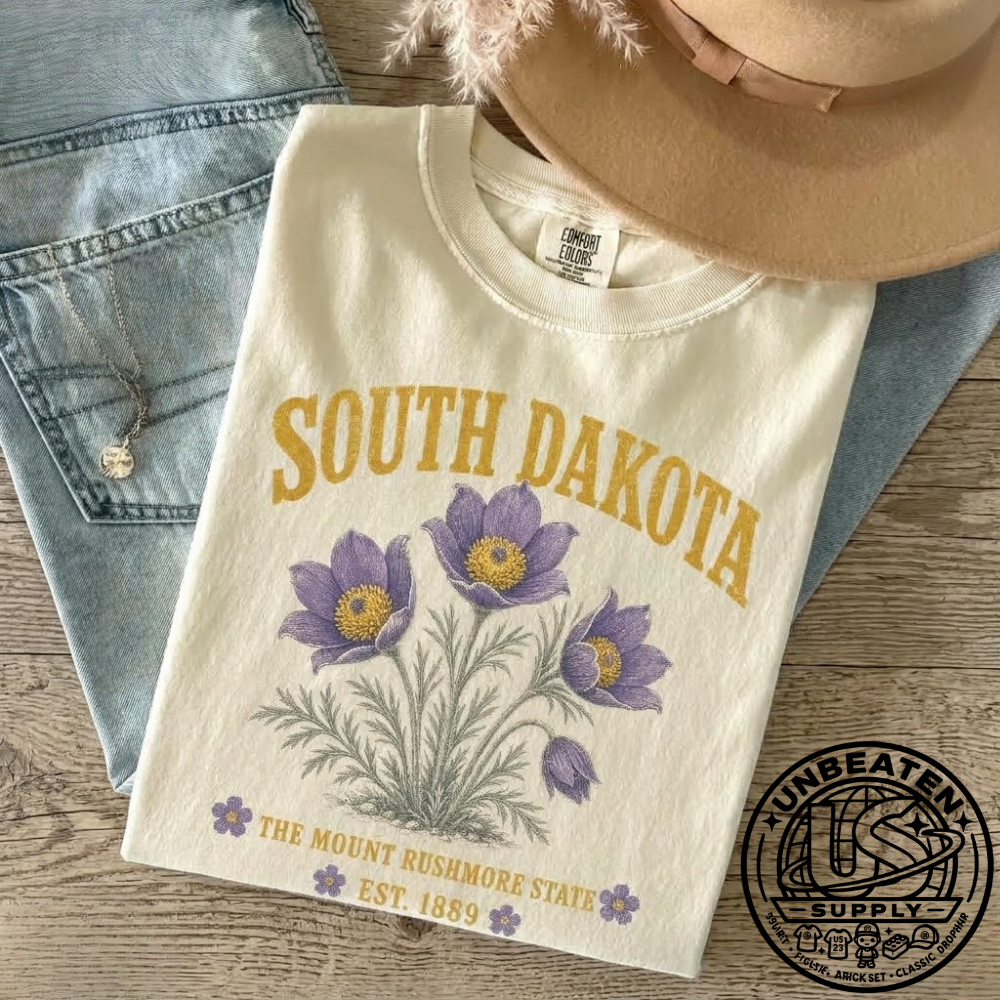 South Dakota Pasque Flower T-Shirt