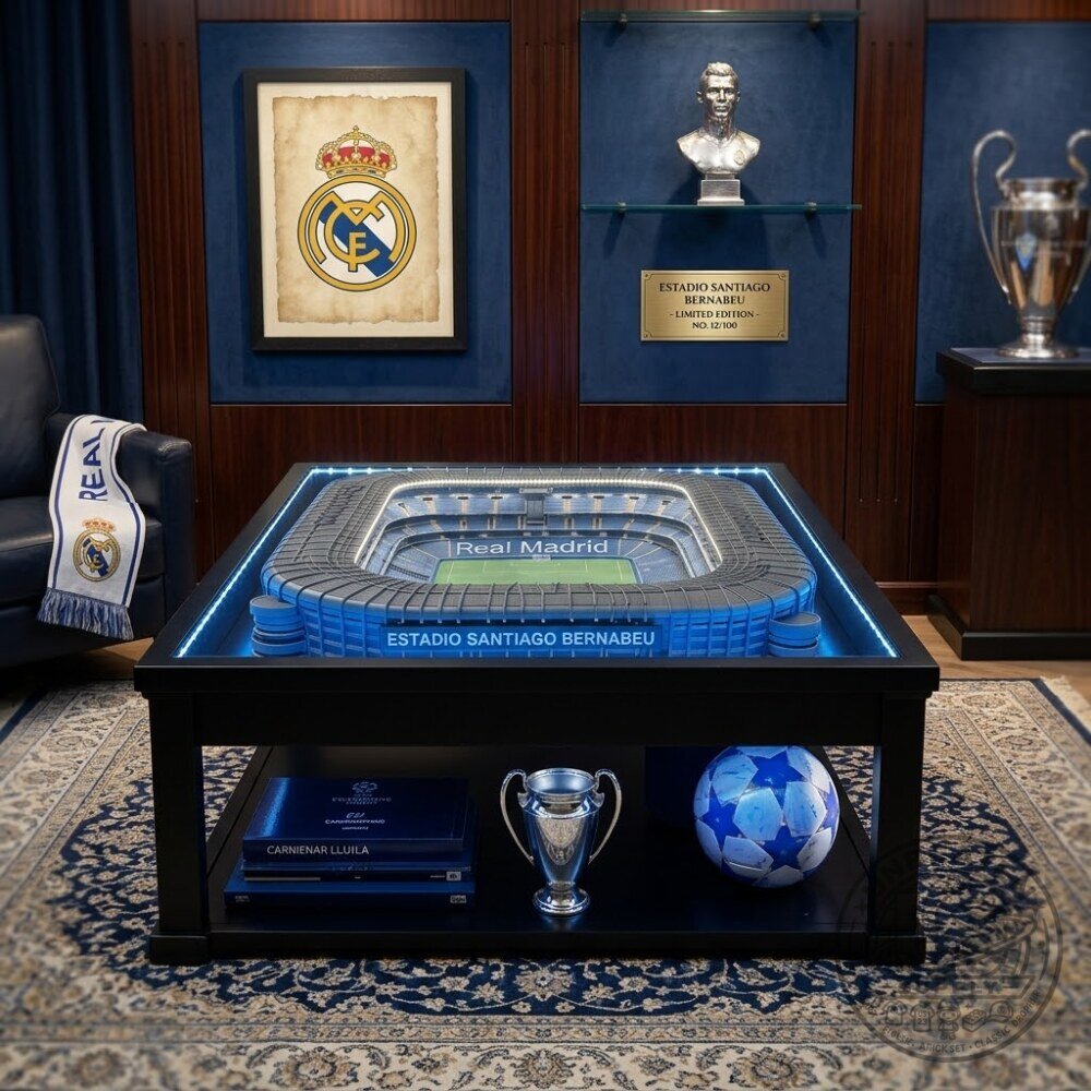 Real Madrid Arsenal Manchester United Football Stadium Coffee Table Stadium Special Edition Real Madrid Arsenal Manchester United Football Stadium Coffee Table – image 7 of 9