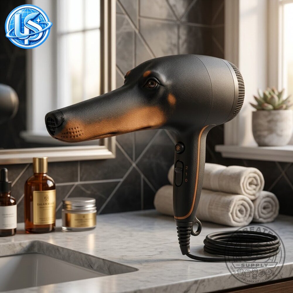DOGRYER Dog Head Hair Dryer Cute Novelty Animal Shape Blow Dryer DOGRYER Dog Head Hair Dryer - Cute Animal Novelty Blow Dryer – image 3 of 5