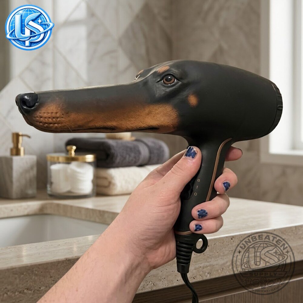 DOGRYER Dog Head Hair Dryer Cute Novelty Animal Shape Blow Dryer DOGRYER Dog Head Hair Dryer - Cute Animal Novelty Blow Dryer – image 4 of 5