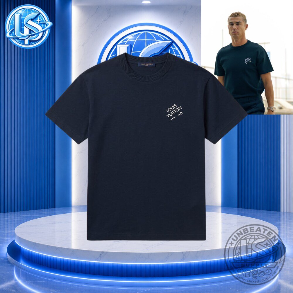 Cristiano Ronaldo Louis Vuitton LV Signature Short-Sleeved T-Shirt
