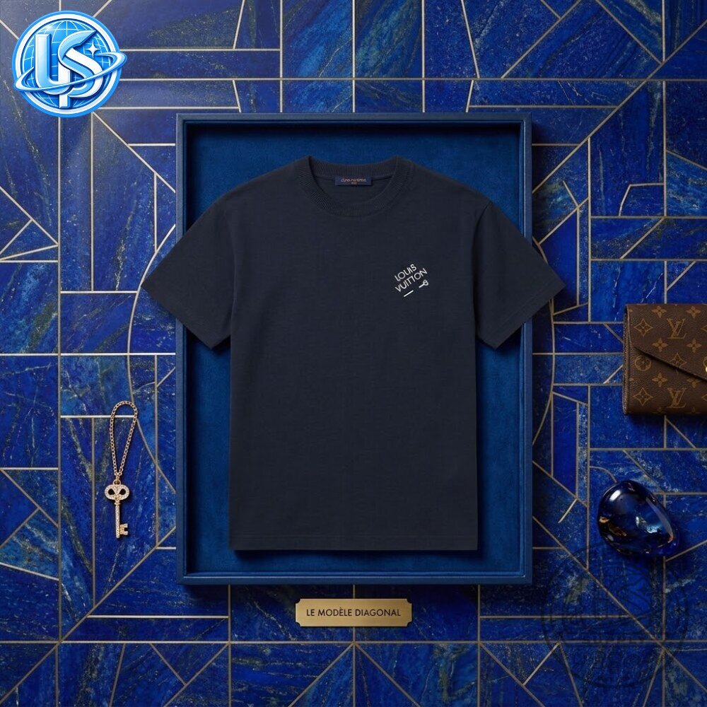 Cristiano Ronaldo Louis Vuitton LV Signature Short-Sleeved T-Shirt CR7 Louis Vuitton LV Signature Short-Sleeve T-Shirt – image 4 of 5