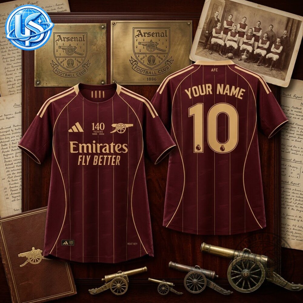 Arsenal x Adidas 140th Anniversary 1886 2026 Special Edition Jersey Shirt Arsenal x Adidas 140th Anniversary 1886-2026 Special Edition Jersey – image 3 of 5