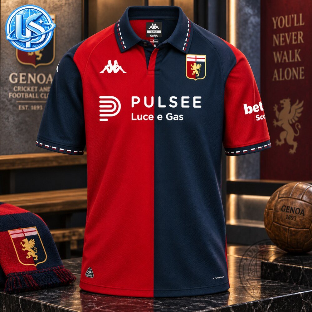 Genoa CFC x Kappa 2026 2027 Home Jersey Shirt Special Edition Genoa CFC x Kappa 2026-2027 Home Special Edition Jersey Shirt – image 2 of 5