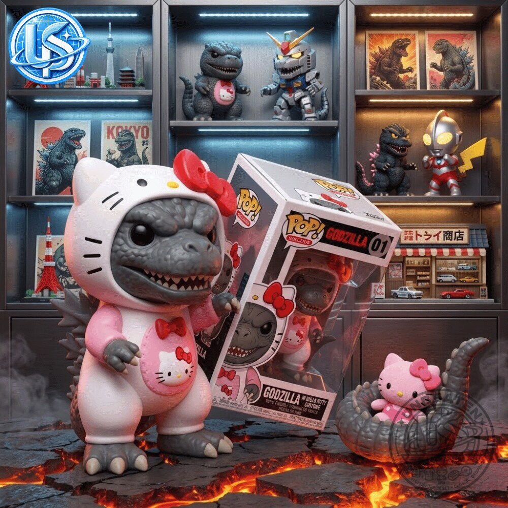 Funko Pop Hello Kitty x Godzilla in Hello Kitty Costume Figure 9 Funko Pop Hello Kitty x Godzilla in Hello Kitty Costume Figure