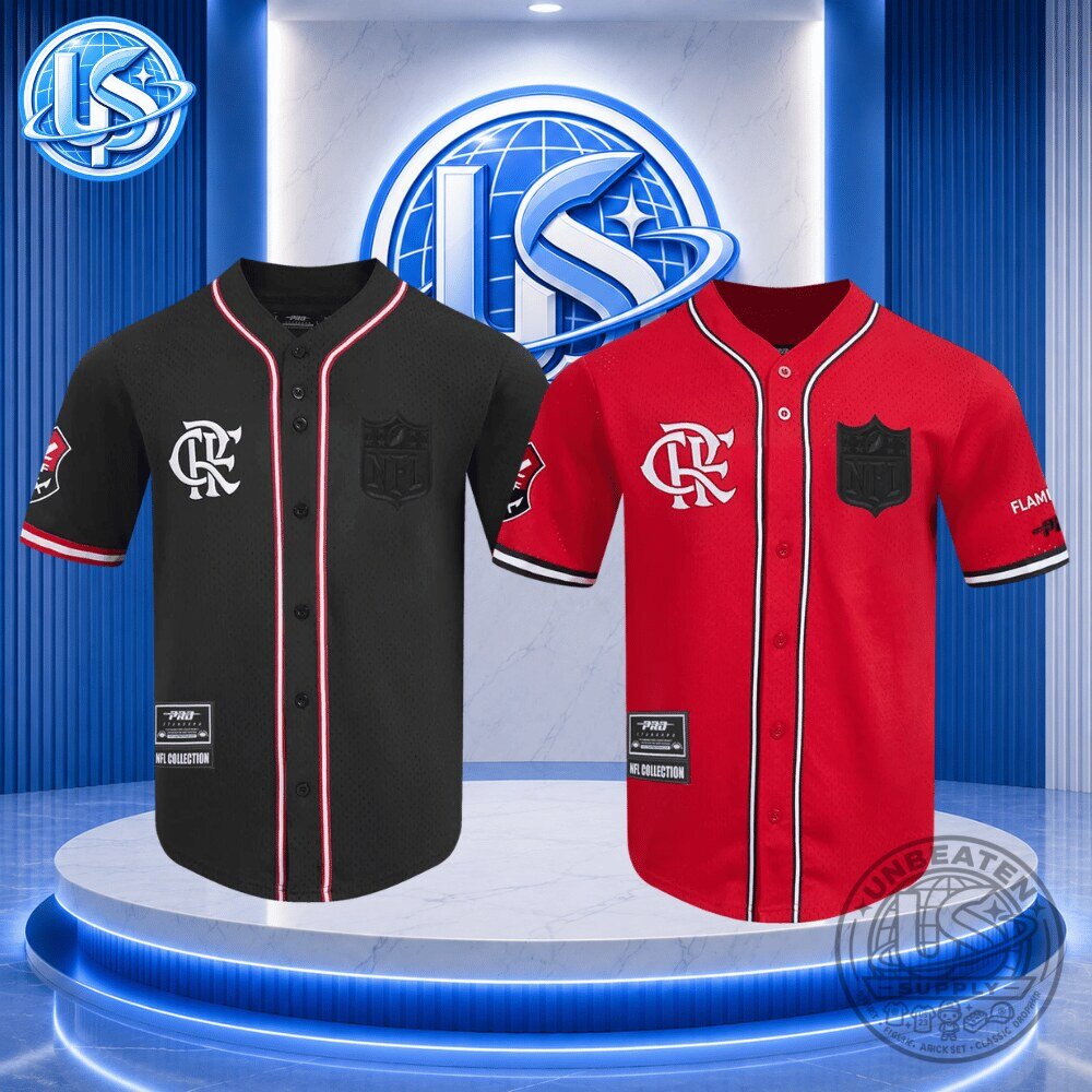 Camisa Flamengo NFL Brasil Game 2026 Black & Red Jersey Shirt