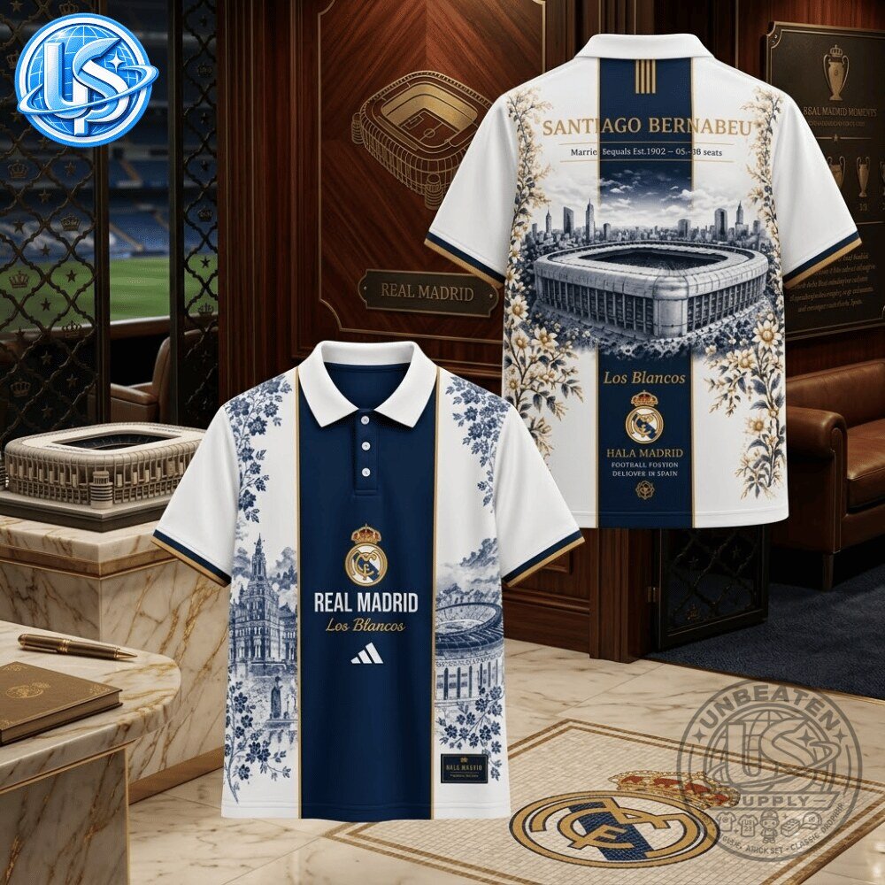 Real Madrid x Adidas Los Blancos Toile de Jouy Special Edition Polo Shirt 2026 10 Real Madrid x Adidas Los Blancos Toile de Jouy Special Edition Polo Shirt 2026