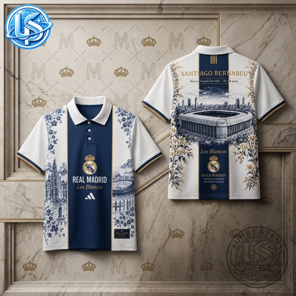 Real Madrid x Adidas Los Blancos Toile de Jouy Special Edition Polo Shirt 2026 11 Real Madrid x Adidas Los Blancos Toile de Jouy Special Edition Polo Shirt 2026