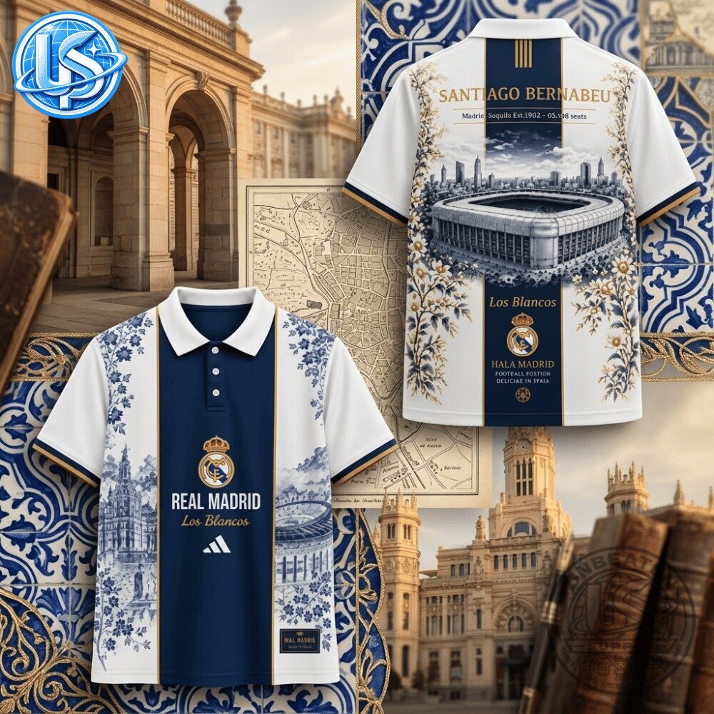Real Madrid x Adidas Los Blancos Toile de Jouy Special Edition Polo Shirt 2026 12 Real Madrid x Adidas Los Blancos Toile de Jouy Special Edition Polo Shirt 2026