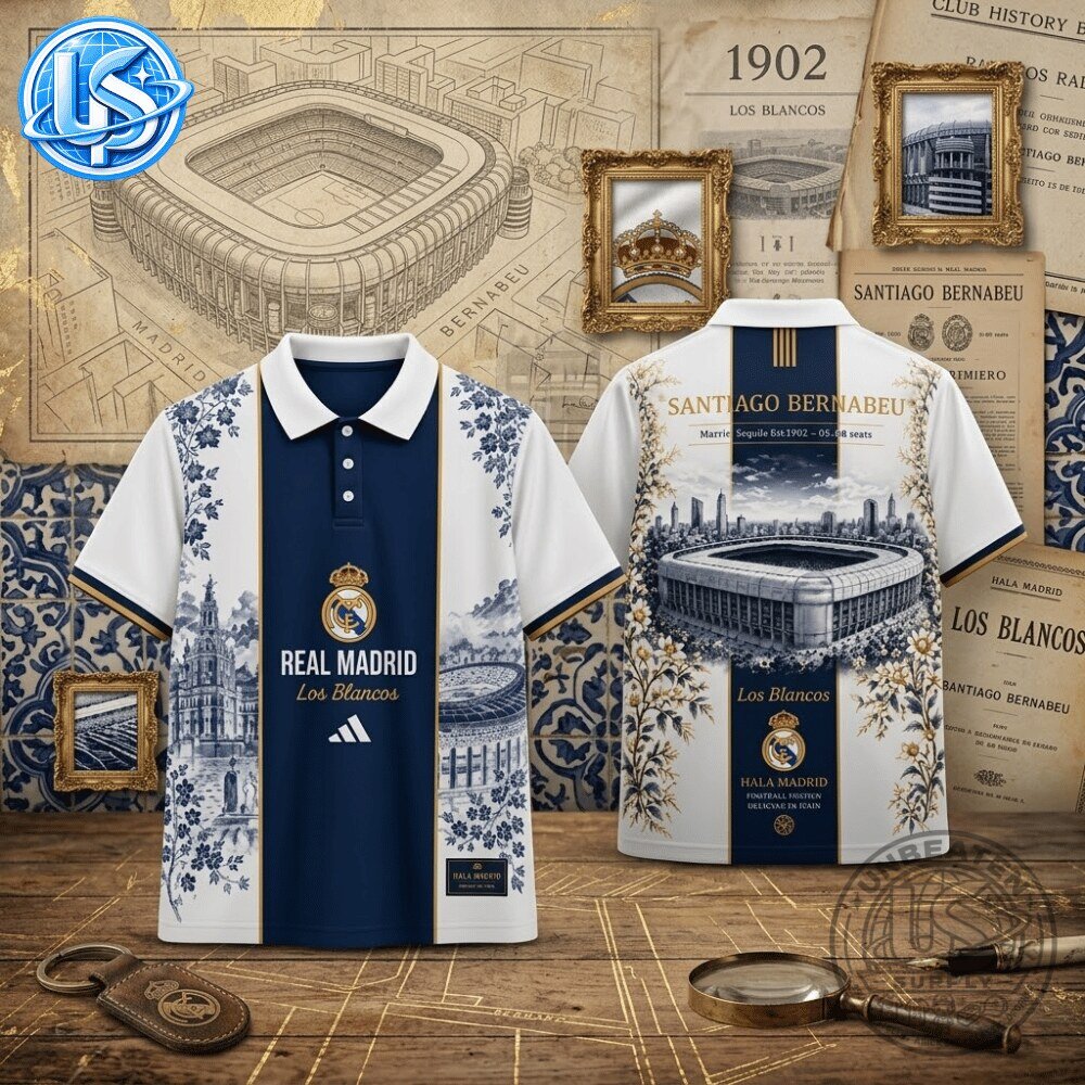 Real Madrid x Adidas Los Blancos Toile de Jouy Special Edition Polo Shirt 2026 13 Real Madrid x Adidas Los Blancos Toile de Jouy Special Edition Polo Shirt 2026