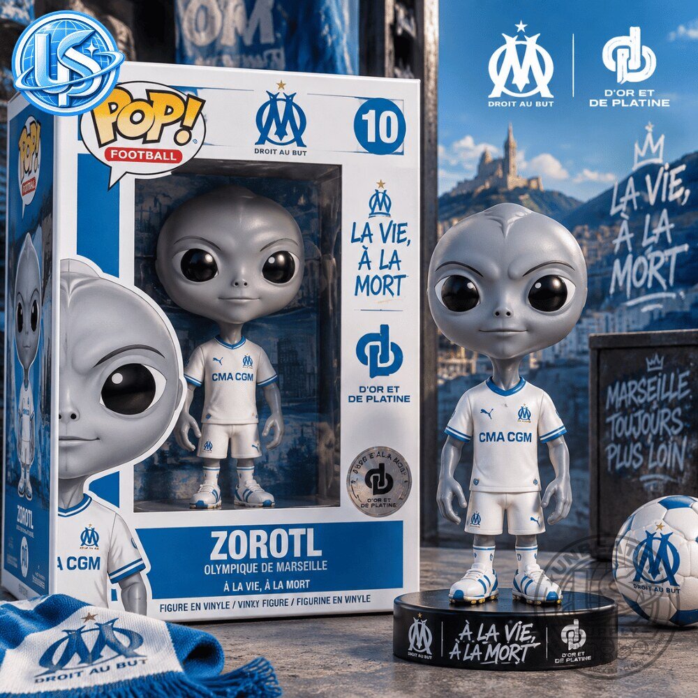 Funko Pop Football Olympique de Marseille x Zorotl Alien Special Edition Vinyl Figure 9 Funko Pop Football Olympique de Marseille x Zorotl Alien Special Edition Vinyl Figure