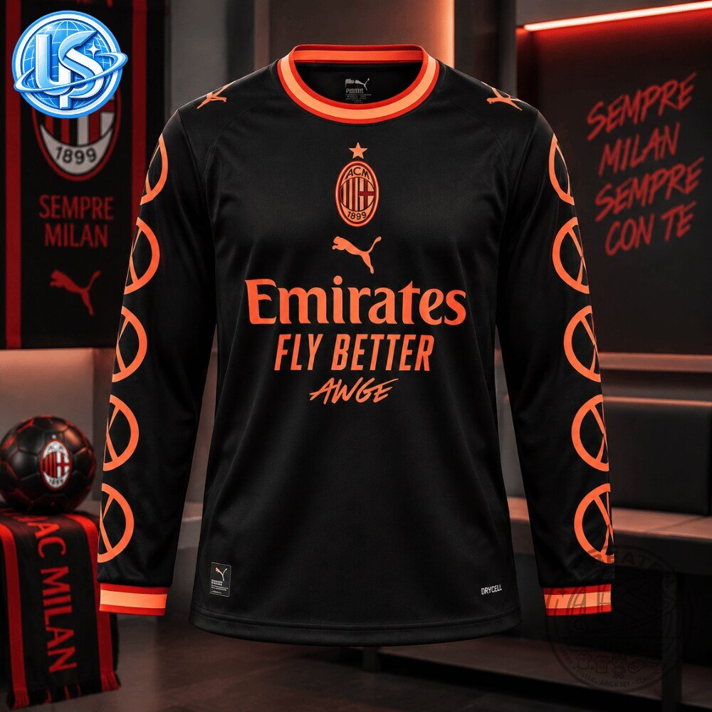 A$AP Rocky x PUMA x AC Milan Don't Be Dumb Special Long Sleeve Jersey Shirt A$AP Rocky x PUMA x AC Milan "Don't Be Dumb" Long Sleeve Jersey – image 2 of 7