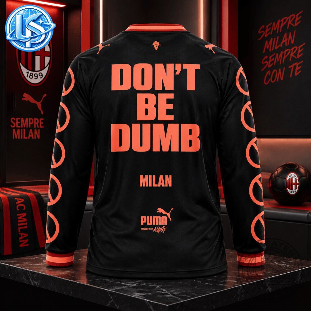 A$AP Rocky x PUMA x AC Milan Don't Be Dumb Special Long Sleeve Jersey Shirt A$AP Rocky x PUMA x AC Milan "Don't Be Dumb" Long Sleeve Jersey – image 3 of 7