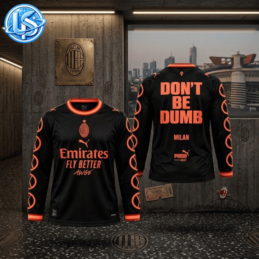 A$AP Rocky x PUMA x AC Milan Don't Be Dumb Special Long Sleeve Jersey Shirt A$AP Rocky x PUMA x AC Milan "Don't Be Dumb" Long Sleeve Jersey – image 4 of 7
