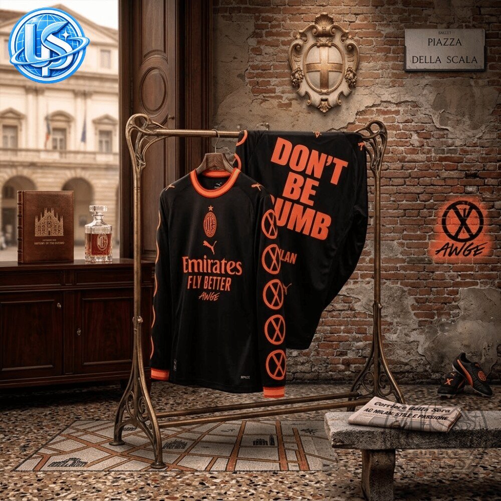 A$AP Rocky x PUMA x AC Milan Don't Be Dumb Special Long Sleeve Jersey Shirt A$AP Rocky x PUMA x AC Milan "Don't Be Dumb" Long Sleeve Jersey – image 5 of 7