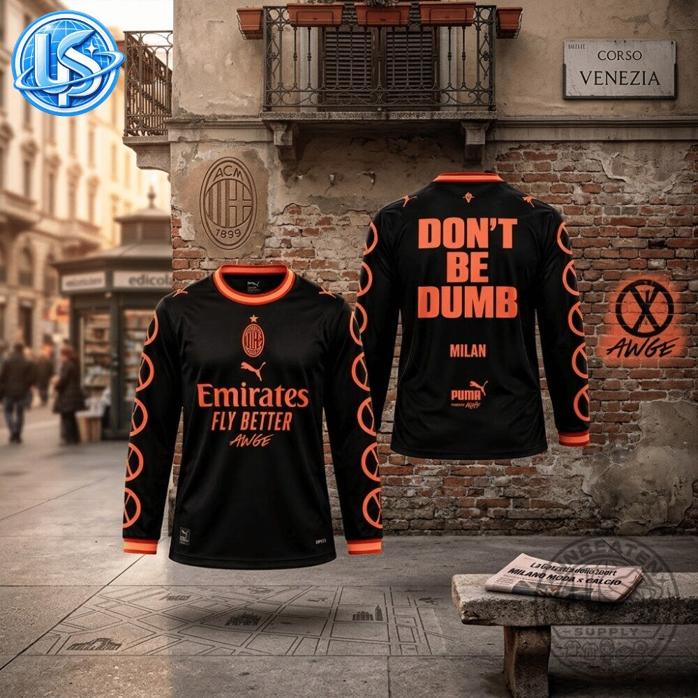 A$AP Rocky x PUMA x AC Milan Don't Be Dumb Special Long Sleeve Jersey Shirt A$AP Rocky x PUMA x AC Milan "Don't Be Dumb" Long Sleeve Jersey – image 6 of 7
