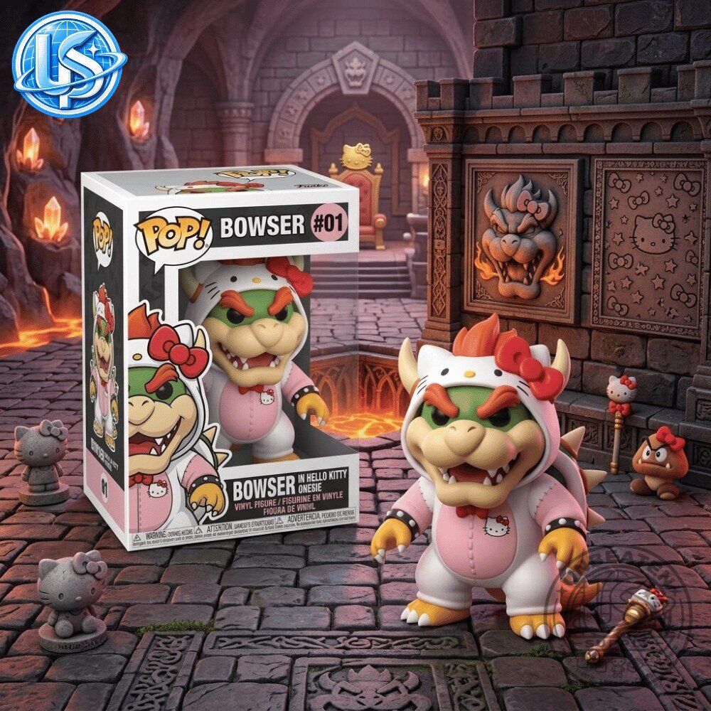 Funko Pop Bowser x Hello Kitty HelloBowser Special Edition Figure Funko Pop HelloBowser Special Edition Figure: Bowser x Hello Kitty – image 2 of 7