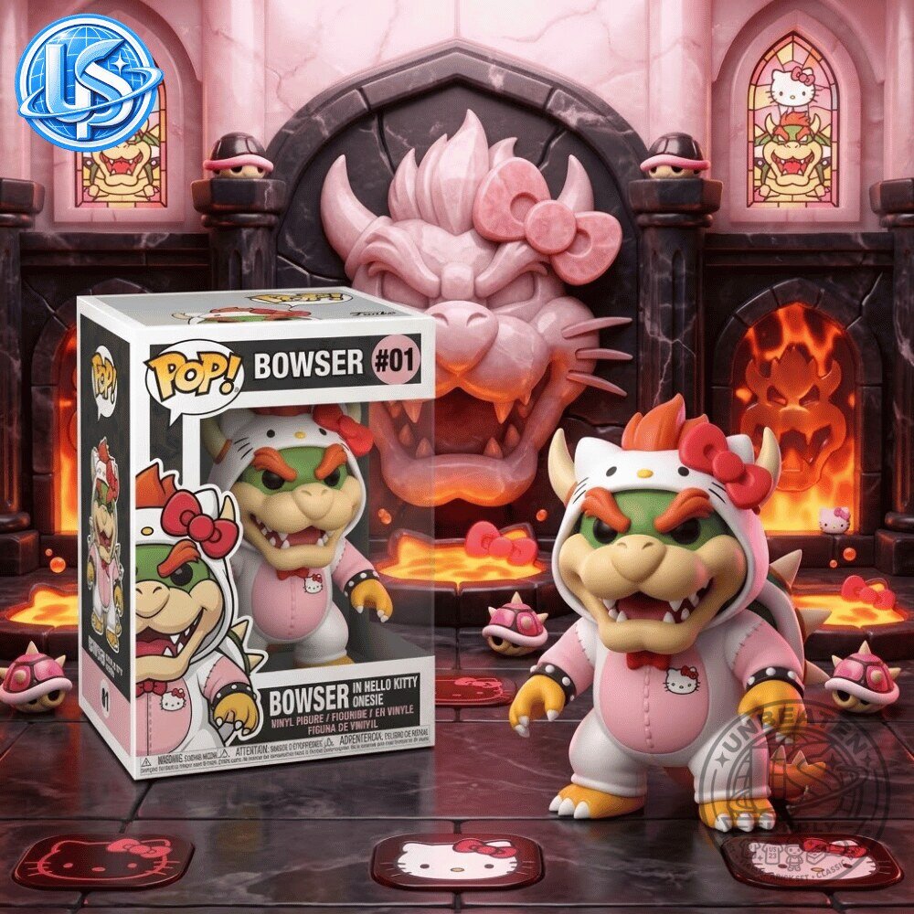 Funko Pop Bowser x Hello Kitty HelloBowser Special Edition Figure Funko Pop HelloBowser Special Edition Figure: Bowser x Hello Kitty – image 4 of 7