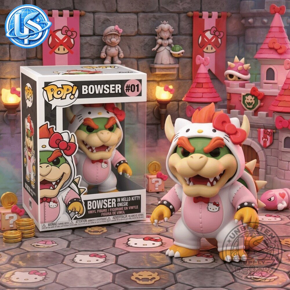 Funko Pop Bowser x Hello Kitty HelloBowser Special Edition Figure Funko Pop HelloBowser Special Edition Figure: Bowser x Hello Kitty – image 5 of 7
