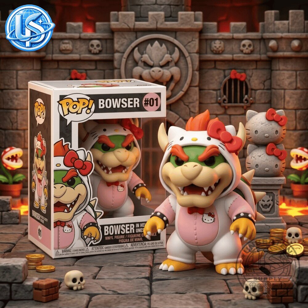 Funko Pop Bowser x Hello Kitty HelloBowser Special Edition Figure Funko Pop HelloBowser Special Edition Figure: Bowser x Hello Kitty – image 7 of 7