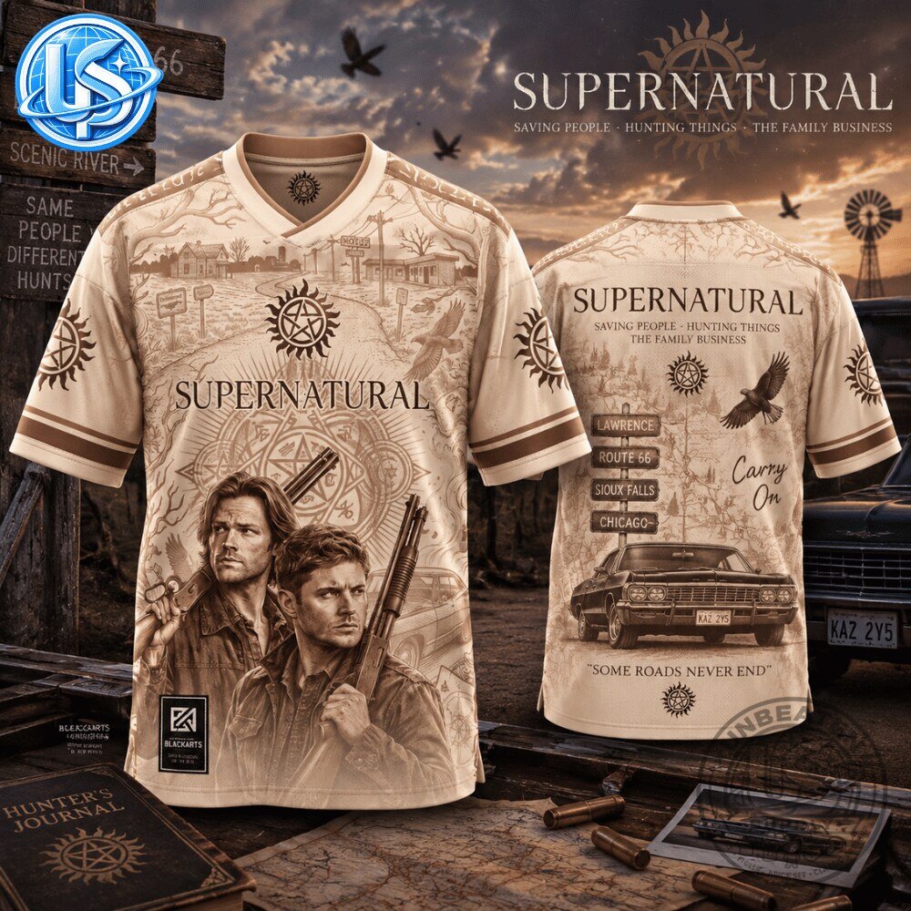 Supernatural Sam & Dean Winchester Special Edition Jersey Shirt 8 Supernatural Sam & Dean Winchester Special Edition Jersey Shirt