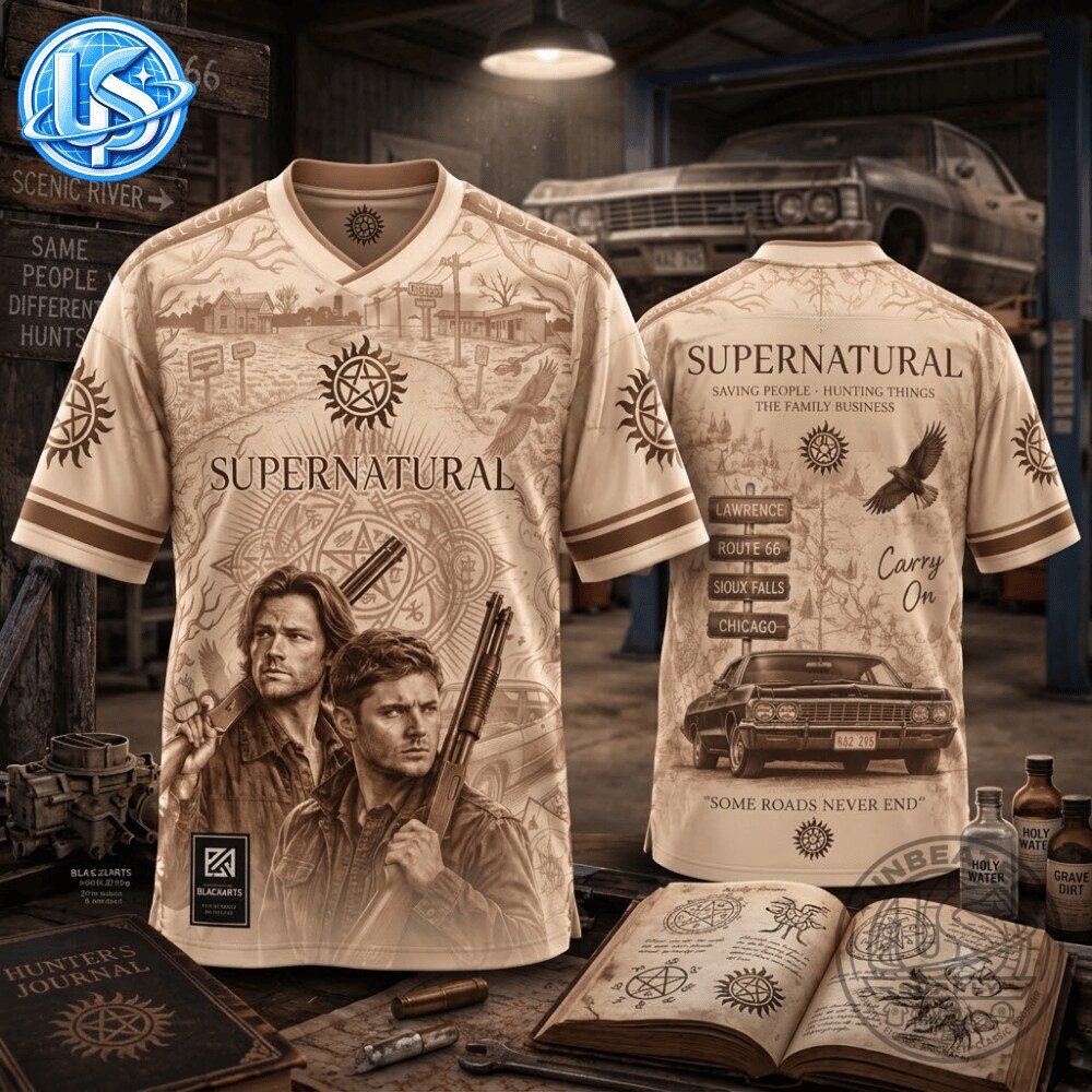 Supernatural Sam & Dean Winchester Special Edition Jersey Shirt 9 Supernatural Sam & Dean Winchester Special Edition Jersey Shirt