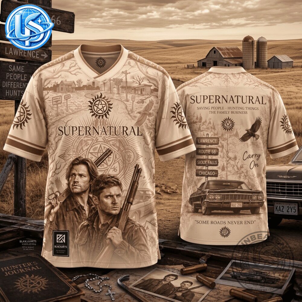 Supernatural Sam & Dean Winchester Special Edition Jersey Shirt 13 Supernatural Sam & Dean Winchester Special Edition Jersey Shirt
