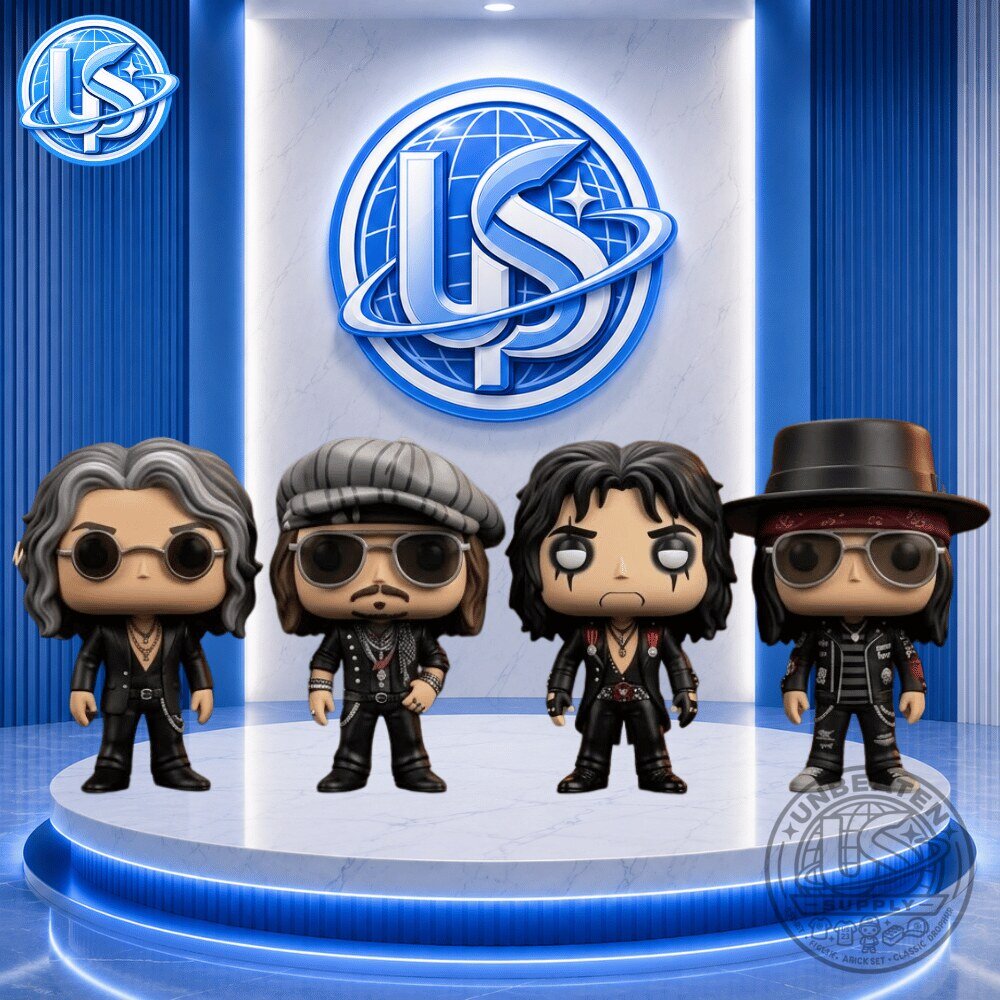 "Collectible Figures, Exclusive Jerseys, and Limited Edition Hats Showcase 2023" 40 Funko Pop Hollywood Vampires Joe Perry, Johnny Depp, Alice Cooper & Tommy Henriksen Special Figure