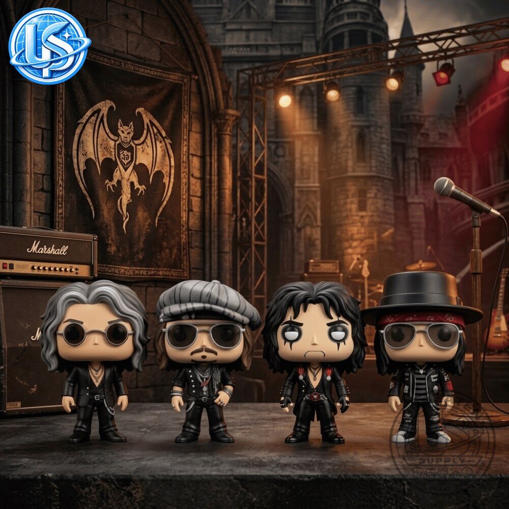 Funko Pop Hollywood Vampires Joe Perry, Johnny Depp, Alice Cooper & Tommy Henriksen Special Figure Funko Pop Hollywood Vampires Joe Perry, Johnny Depp, Alice Cooper & Tommy Henriksen Figure – image 2 of 7
