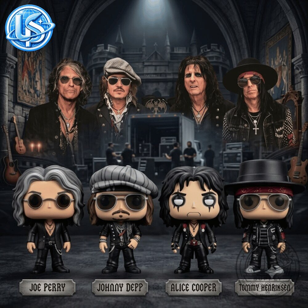 Funko Pop Hollywood Vampires Joe Perry, Johnny Depp, Alice Cooper & Tommy Henriksen Special Figure Funko Pop Hollywood Vampires Joe Perry, Johnny Depp, Alice Cooper & Tommy Henriksen Figure – image 4 of 7