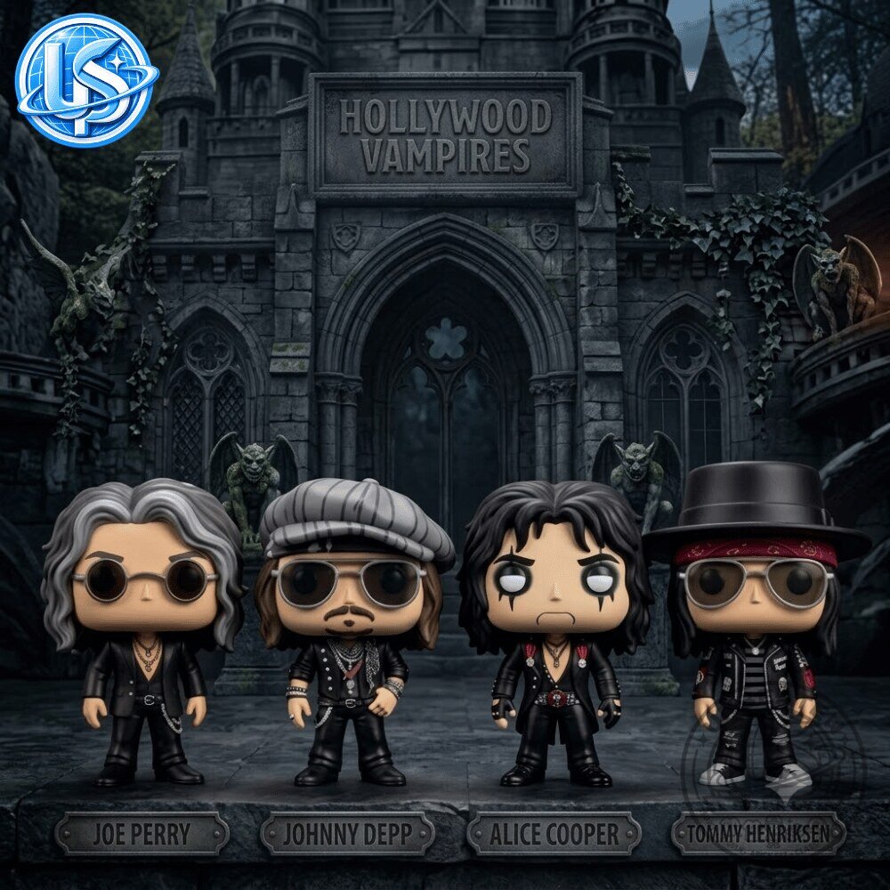 Funko Pop Hollywood Vampires Joe Perry, Johnny Depp, Alice Cooper & Tommy Henriksen Special Figure Funko Pop Hollywood Vampires Joe Perry, Johnny Depp, Alice Cooper & Tommy Henriksen Figure – image 7 of 7