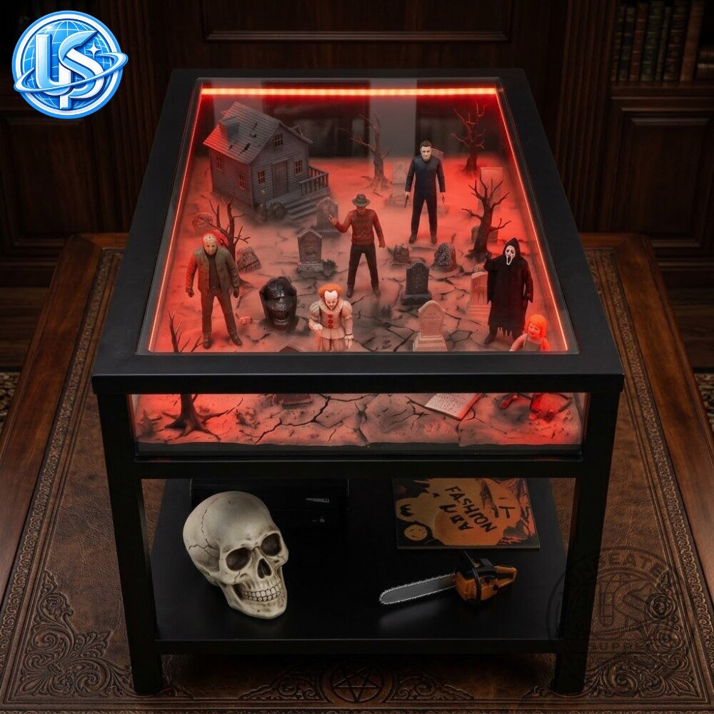 Halloween Horror Display Coffee Table Slasher Diorama Best Halloween Decor 8 Halloween Horror Display Coffee Table Slasher Diorama Best Halloween Decor