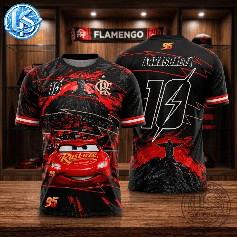 Flamengo x Disney Cars Lightning McQueen Special Edition Jersey Shirt 8 Flamengo x Disney Cars Lightning McQueen Special Edition Jersey Shirt