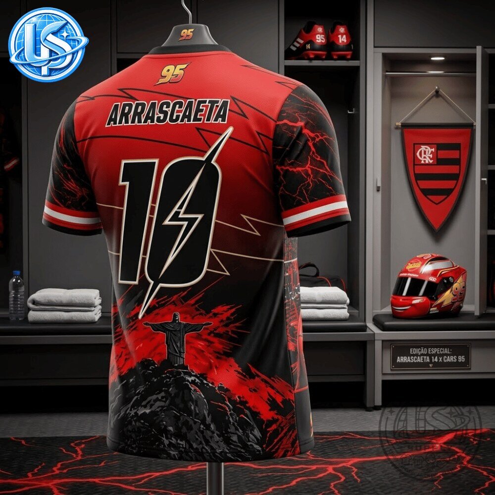 Flamengo x Disney Cars Lightning McQueen Special Edition Jersey Shirt 9 Flamengo x Disney Cars Lightning McQueen Special Edition Jersey Shirt