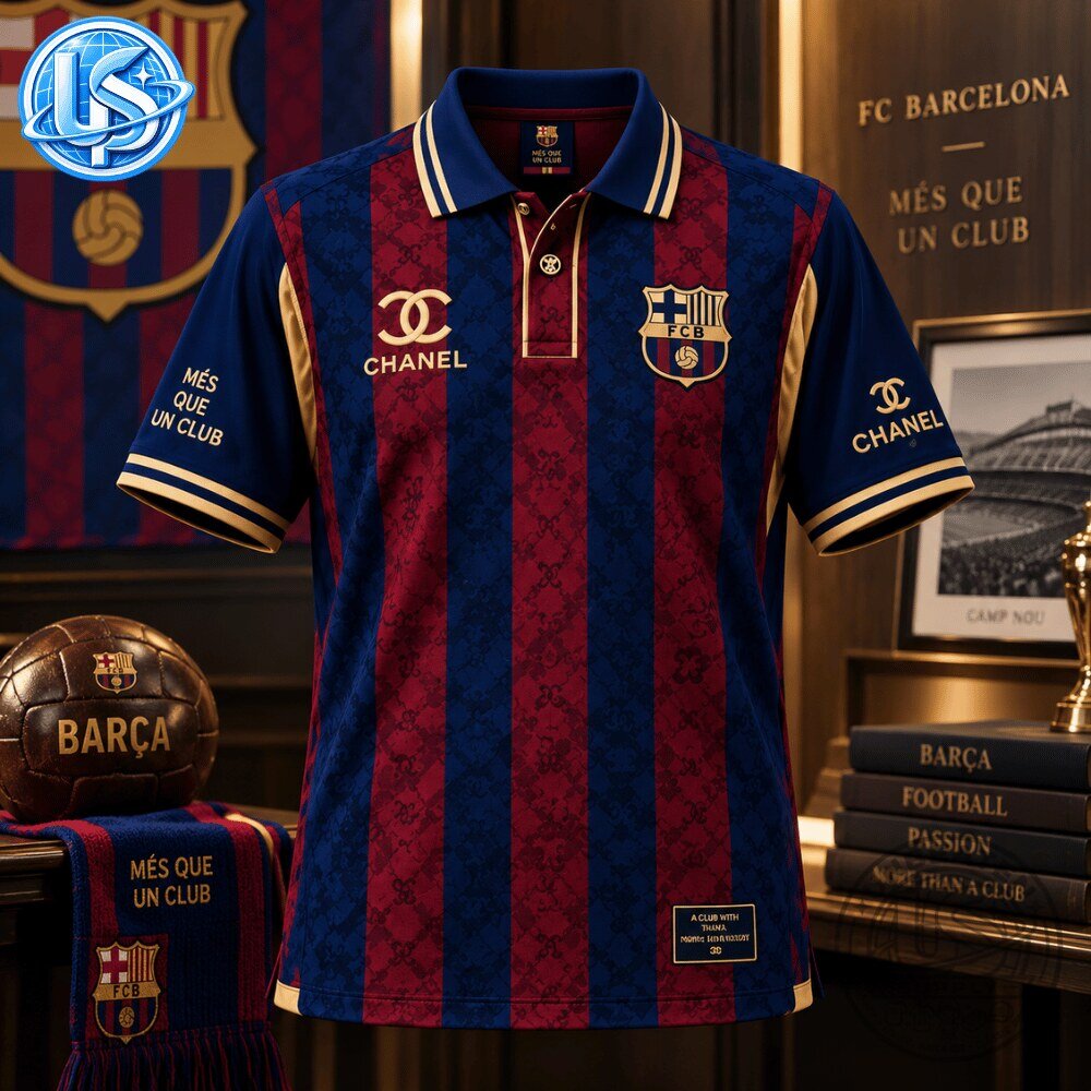 FC Barcelona x Chanel Special Edition Polo Shirt 8 FC Barcelona x Chanel Special Edition Polo Shirt