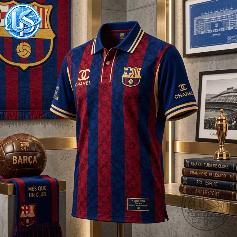 FC Barcelona x Chanel Special Edition Polo Shirt 10 FC Barcelona x Chanel Special Edition Polo Shirt