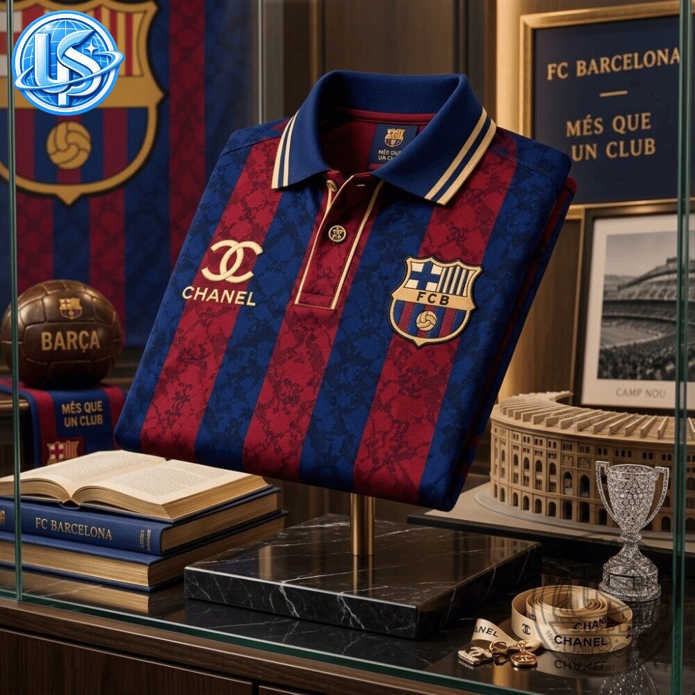 FC Barcelona x Chanel Special Edition Polo Shirt 12 FC Barcelona x Chanel Special Edition Polo Shirt