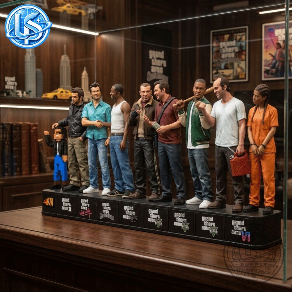 GTA Complete Protagonist Action Figure Collection Ultimate Collector Edition All 9 Characters 9 GTA Complete Protagonist Action Figure Collection Ultimate Collector Edition All 9 Characters