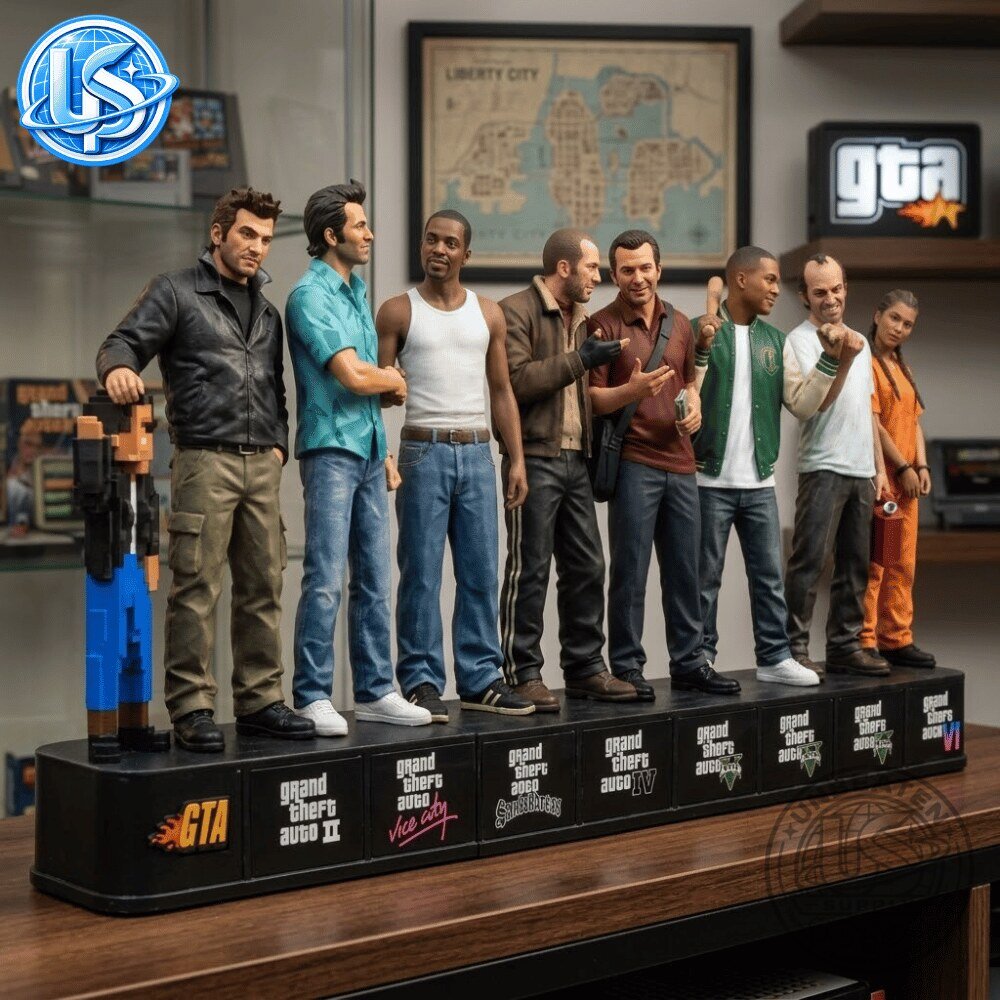 GTA Complete Protagonist Action Figure Collection Ultimate Collector Edition All 9 Characters 12 GTA Complete Protagonist Action Figure Collection Ultimate Collector Edition All 9 Characters
