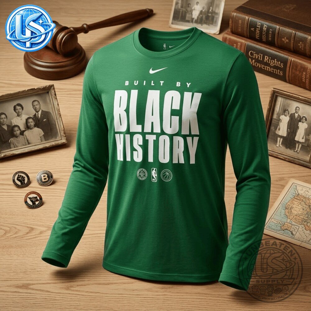 Gary Harris Boston Celtics Team-Issued Kelly Black History Month Long Sleeve Shirt 8 Gary Harris Boston Celtics Team-Issued Kelly Black History Month Long Sleeve Shirt