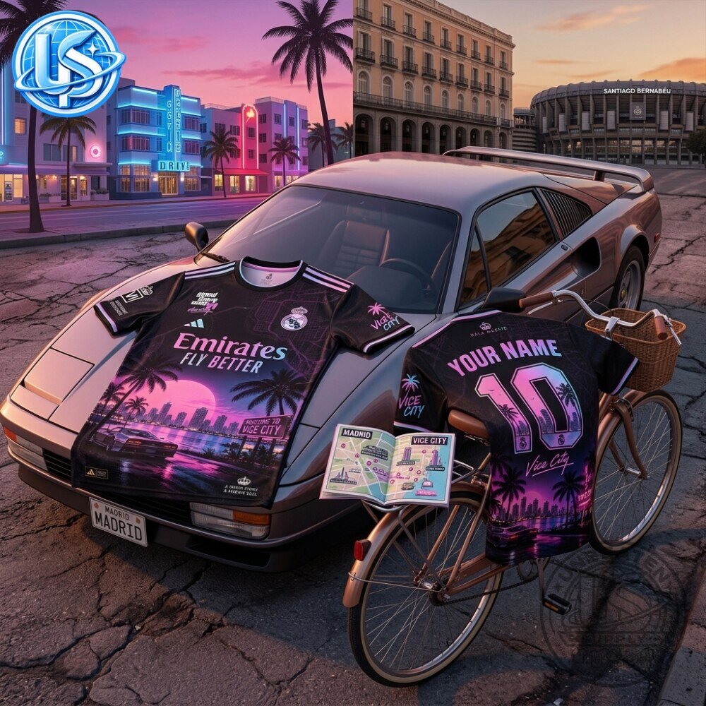 Grand Theft Auto VI GTA 6 Vice City x Real Madrid Special Edition Jersey Shirt 8 Grand Theft Auto VI GTA 6 Vice City x Real Madrid Special Edition Jersey Shirt