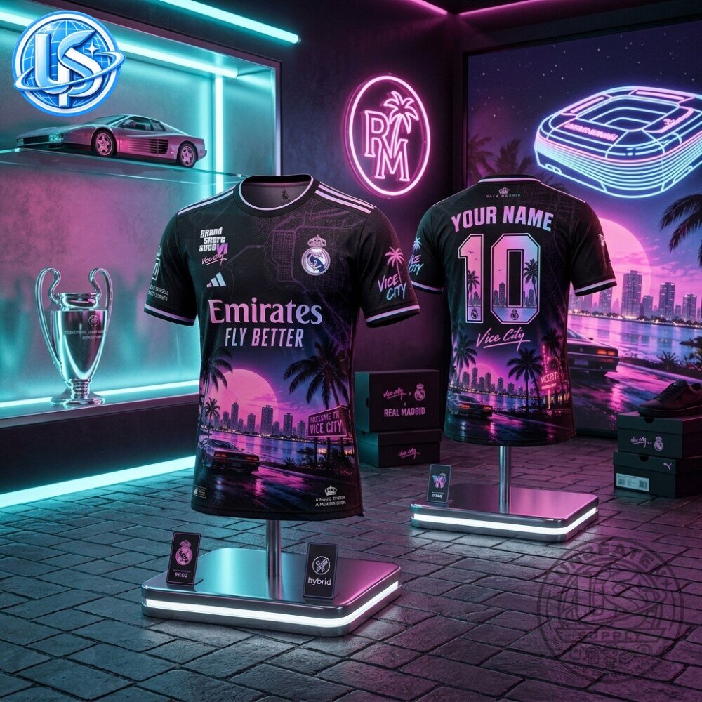 Grand Theft Auto VI GTA 6 Vice City x Real Madrid Special Edition Jersey Shirt 11 Grand Theft Auto VI GTA 6 Vice City x Real Madrid Special Edition Jersey Shirt