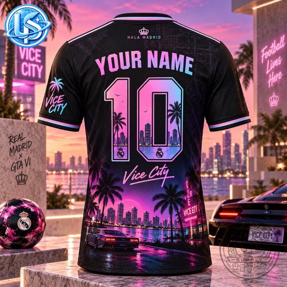 Grand Theft Auto VI GTA 6 Vice City x Real Madrid Special Edition Jersey Shirt 13 Grand Theft Auto VI GTA 6 Vice City x Real Madrid Special Edition Jersey Shirt