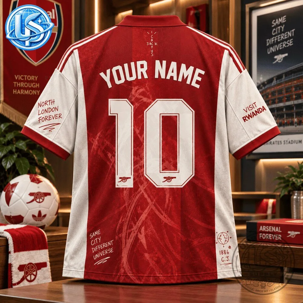 Travis Scott Cactus Jack x Arsenal Concept Jersey Shirt Special Edition Style 1 13 Travis Scott Cactus Jack x Arsenal Concept Jersey Shirt Special Edition Style 1