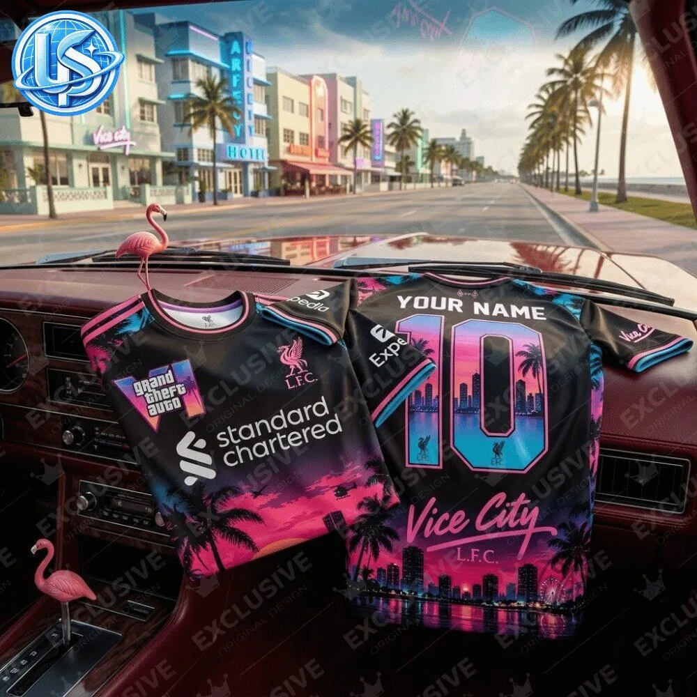 Grand Theft Auto VI GTA 6 Vice City x LFC Special Edition Jersey Shirt 8 Grand Theft Auto VI GTA 6 Vice City x LFC Special Edition Jersey Shirt