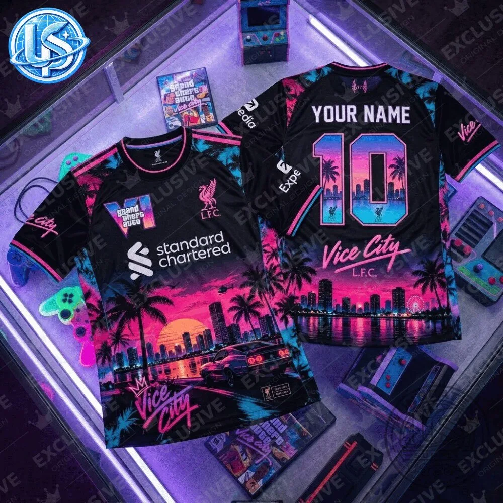 Grand Theft Auto VI GTA 6 Vice City x LFC Special Edition Jersey Shirt 10 Grand Theft Auto VI GTA 6 Vice City x LFC Special Edition Jersey Shirt