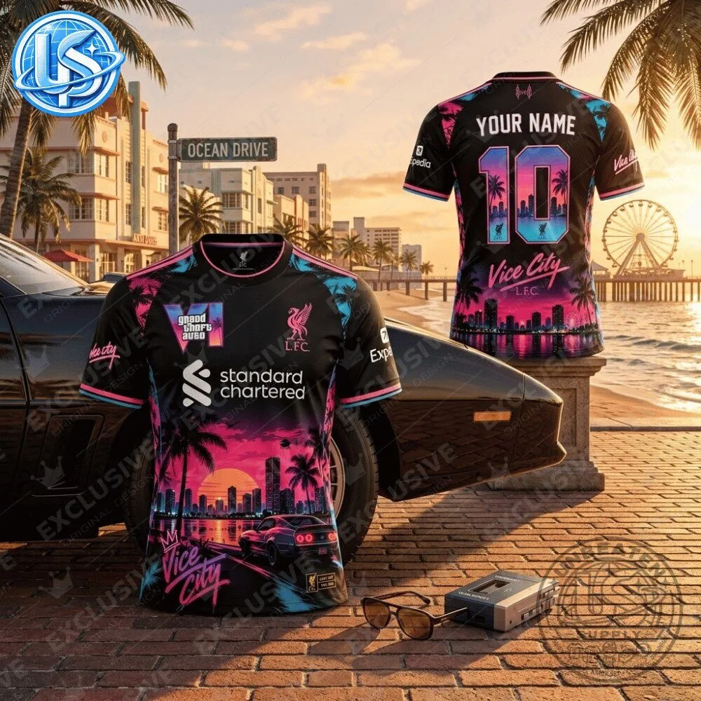 Grand Theft Auto VI GTA 6 Vice City x LFC Special Edition Jersey Shirt 11 Grand Theft Auto VI GTA 6 Vice City x LFC Special Edition Jersey Shirt