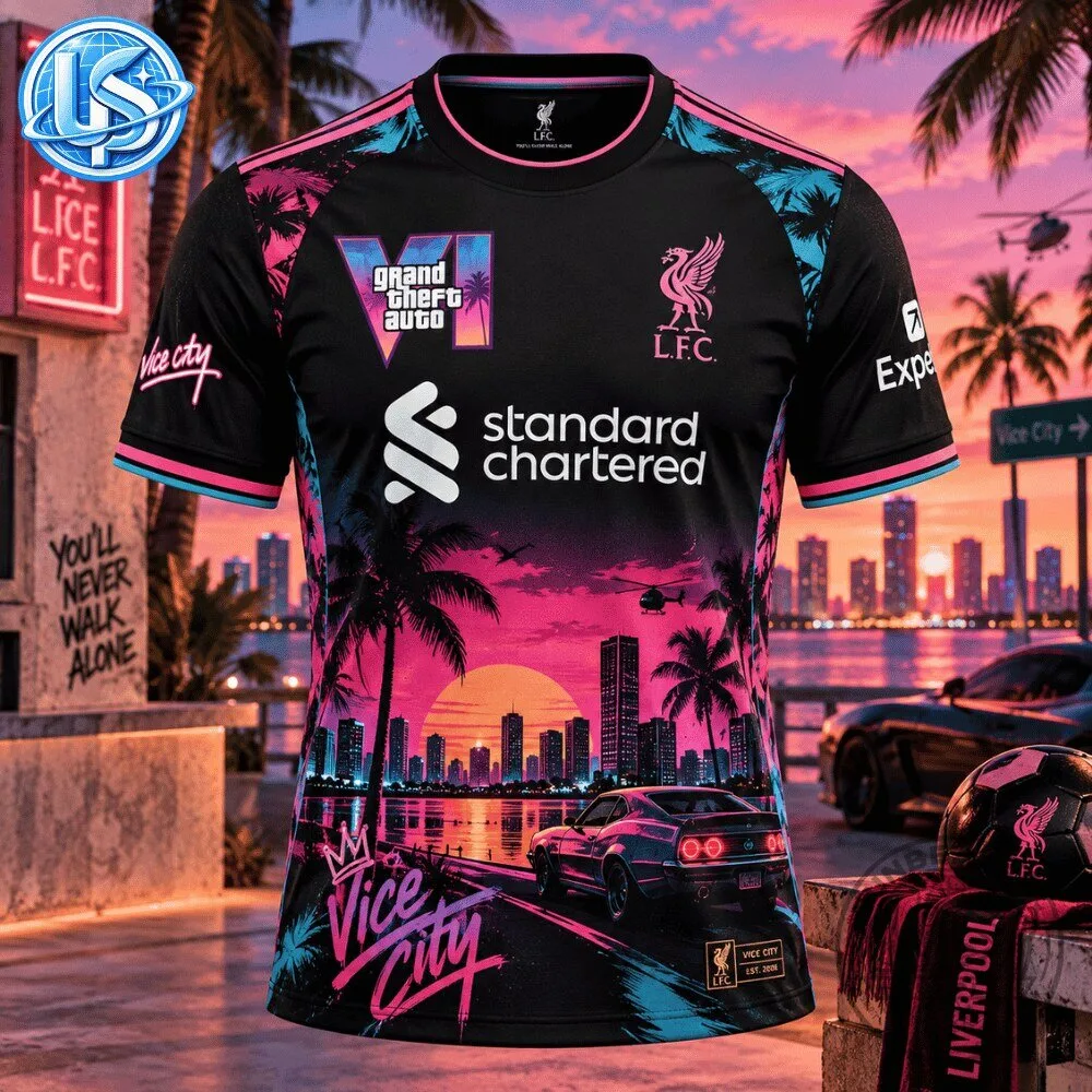 Grand Theft Auto VI GTA 6 Vice City x LFC Special Edition Jersey Shirt 12 Grand Theft Auto VI GTA 6 Vice City x LFC Special Edition Jersey Shirt