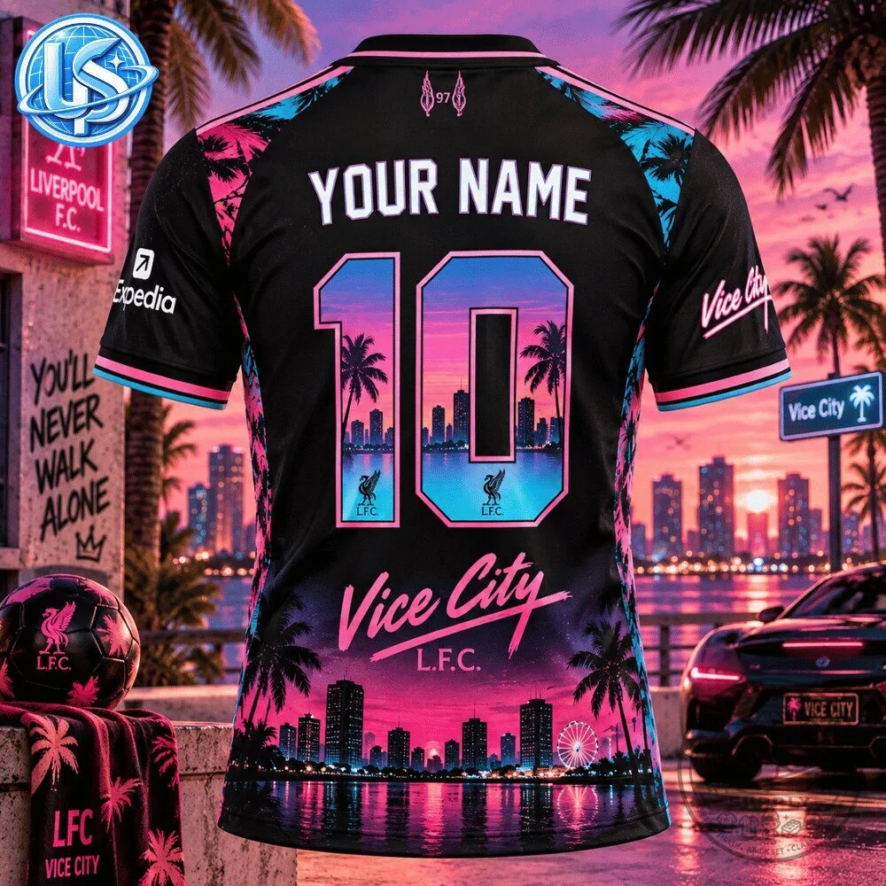 Grand Theft Auto VI GTA 6 Vice City x LFC Special Edition Jersey Shirt 13 Grand Theft Auto VI GTA 6 Vice City x LFC Special Edition Jersey Shirt